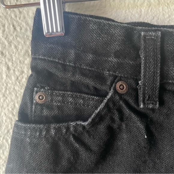 Vintage Curfew Tapered Jeans Girls 14 Slim (23x26) Black Distressed Cotton - Picture 9 of 16